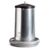 Mangeoire Galva Silo 15Kg + Couvercle -Chemin des Poulaillers Boutique 126 mangeoire tr mie avec couvercle capacit 22 litres en t le galvanis e