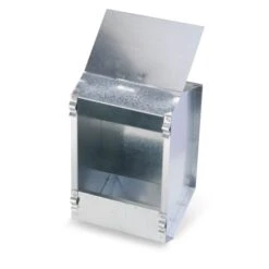 Mangeoire à Trémie Poule Galvanisée Avec Couvercle 1,5Kg - River Systems