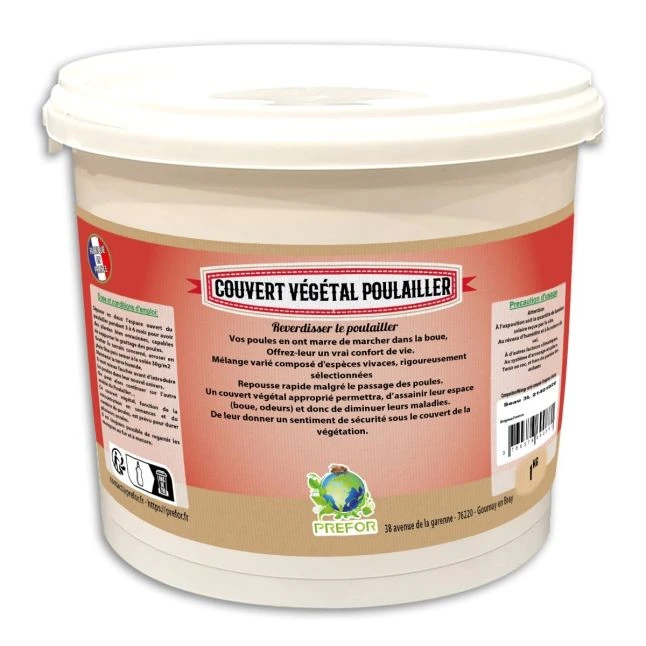 Couvert Végétal Pour Poulailler Seau 3L 1kg - Prefor 3 Couvert Végétal Pour Poulailler Seau 3L 1kg - Prefor