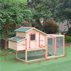 Poulailler Java Toit Shingle 4 à 6 Poules -Chemin des Poulaillers Boutique 3031 dimension
