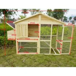 Poulailler Jersey Toit Shingle Avec Parc 4 à 6 Poules -Chemin des Poulaillers Boutique 3061 dimension 1