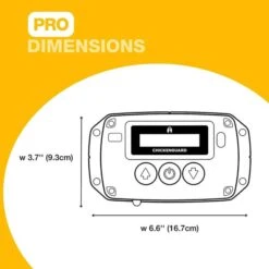 Portier électronique Poulailler Toutes Options à Piles ChickenGuard Pro -Chemin des Poulaillers Boutique chickenguard portier electronique toutes options a piles modele pro dimensions