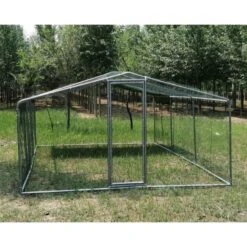 Enclos Poulailler 18m² Tubes 38mm H2,25m - Parc Grillagé Renforcé 6x3m - Acier Galvanisé -Chemin des Poulaillers Boutique enclos poulailler avec tubes renforces 3x6x2 25m face