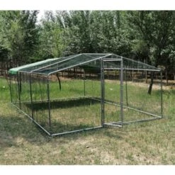 Enclos Poulailler 18m² Tubes 38mm H2,25m - Parc Grillagé Renforcé 6x3m - Acier Galvanisé -Chemin des Poulaillers Boutique enclos poulailler avec tubes renforces 3x6x2 25m face profil