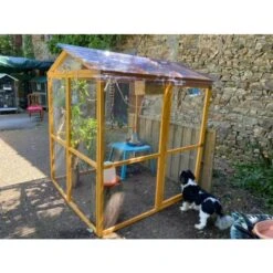 Grand Parc Grillagé Pour Poulailler Vorwerk -Chemin des Poulaillers Boutique extension poulailler gournay amenage voliere cote