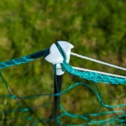 Filet Poule Grande Hauteur Double Pointe 50m X 1,26m - Zen Farm -Chemin des Poulaillers Boutique filet poule zen farm 126cm 15m detail capuchon 2