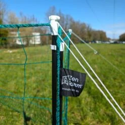 Filet Poule Grande Hauteur Double Pointe 50m X 1,26m - Zen Farm -Chemin des Poulaillers Boutique filet poule zen farm 126cm 15m detail etiquette 2