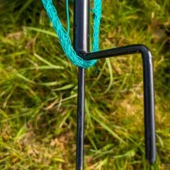 Filet Poule Grande Hauteur Double Pointe 50m X 1,26m - Zen Farm -Chemin des Poulaillers Boutique filet poule zen farm 126cm 15m detail installation piquet 2
