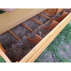 Poulailler Cémani XXL Toit Shingle Noir 15 à 18 Poules -Chemin des Poulaillers Boutique grand poulailler bassette xxl 15 18 poules vue face pondoir 1