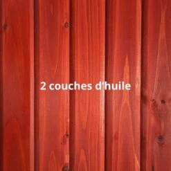 Huile De Lin Poule Novoléo Color Teintée Rouge 1L - Oléobois -Chemin des Poulaillers Boutique huile de lin teintee bois exterieur nov oleo 1l couleur rouge 2 couches