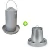 Gaun Kit Expert 2 Poules Abreuvoir 4L Et Mangeoire 5Kg -Chemin des Poulaillers Boutique kit expert abreuvoir et mangeoire pour petite basse cour