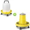 Kit Plastique 6/8 Poules Abreuvoir 10L Et Mangeoire 8,5Kg 1 Kit Plastique 6/8 Poules Abreuvoir 10L Et Mangeoire 8,5Kg -Chemin des Poulaillers Boutique kit plastique mangeoire et abreuvoir pour moyen elevage
