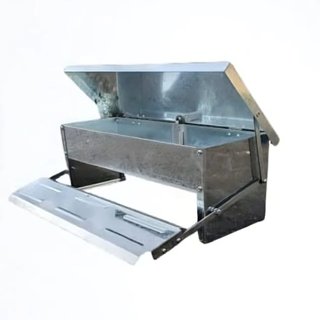 Mangeoire Pour Poule à Pédale En Acier Galvanisé 5kg - Gaun 3 Mangeoire Pour Poule à Pédale En Acier Galvanisé 5kg - Gaun