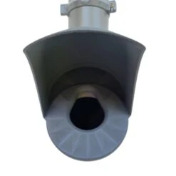 Mangeoire Pour Poule En Plastique Gris Tube Transparent 7kg Prima - Evena 16 Mangeoire Pour Poule En Plastique Gris Tube Transparent 7kg Prima - Evena -Chemin des Poulaillers Boutique mangeoire poule plastique tube transparent detail coupelle