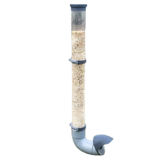 Mangeoire Pour Poule En Plastique Gris Tube Transparent 7kg Prima - Evena 4 Mangeoire Pour Poule En Plastique Gris Tube Transparent 7kg Prima - Evena – Image 2