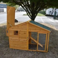 Poulailler Orava Toit Shingle Ouvrant 2 à 4 Poules -Chemin des Poulaillers Boutique orava vue globale ouvertures