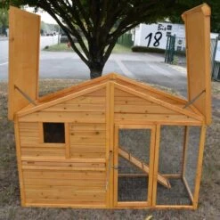 Poulailler Orava Toit Shingle Ouvrant 2 à 4 Poules -Chemin des Poulaillers Boutique orava vue toit ouvert