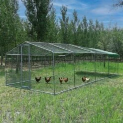 Enclos Poulailler 24m² Tubes 38mm H2,25m - Parc Grillagé Renforcé 8x3m - Acier Galvanisé