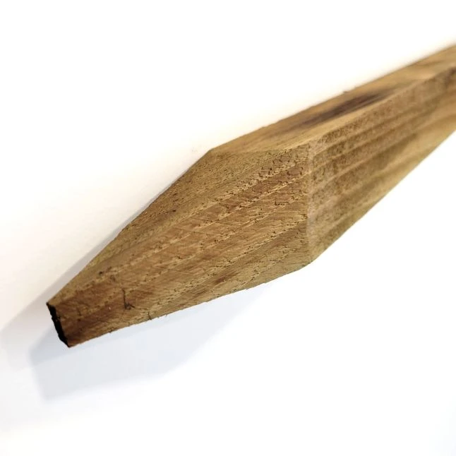 Piquet En Bois De Châtaignier Carré 3x3x150cm Pour Clôture X 9 4 Piquet En Bois De Châtaignier Carré 3x3x150cm Pour Clôture X 9 – Image 2