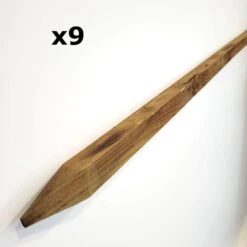 Piquet En Bois De Châtaignier Carré 4x4x200cm Pour Clôture X 9