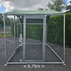 Porte Universelle 1,70x0,75m Pour Enclos Poulailler Parc Grillagé Renforcé -Chemin des Poulaillers Boutique porte laterale pour parc a poules face dimensions 1