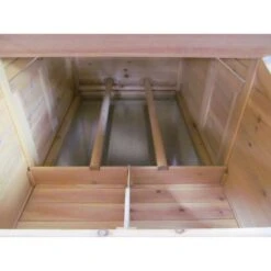 Poulailler Bantam XL Toit Shingle 2 à 4 Poules -Chemin des Poulaillers Boutique poulailler bantam xl shingle noir vue interieur