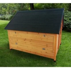 Poulailler Cémani XXL Toit Shingle Noir 15 à 18 Poules -Chemin des Poulaillers Boutique poulailler bassette xxl toit noir 15 18 poules vue cote 1