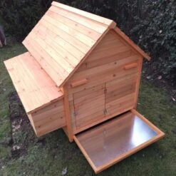 Poulailler Cémani XL Toit Bois 6 à 10 Poules -Chemin des Poulaillers Boutique poulailler bois cemani xl 6 8 poules tiroir dejections