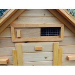 Poulailler Cémani XL Toit Bois 6 à 10 Poules -Chemin des Poulaillers Boutique poulailler bois cemani xl 6 8 poules trappe aeration