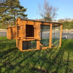 Poulailler Chabo Toit Shingle 2 à 4 Poules -Chemin des Poulaillers Boutique poulailler chabo vue tout ouvert 1