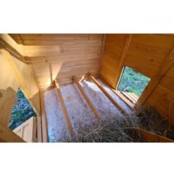 Poulailler Farmer XL Toit En Tôle Ouvrant 6 à 10 Poules Bois FSC -Chemin des Poulaillers Boutique poulailler farmer xl toit tole vue partie nuit