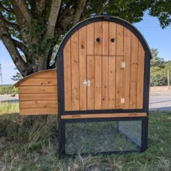 Poulailler Finlandais Toit Tôle Isolé Ouvrable 4 à 8 Poules -Chemin des Poulaillers Boutique poulailler finlandais toit tole isole 4 a 8 poules arriere