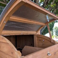 Poulailler Finlandais Toit Tôle Isolé Ouvrable 4 à 8 Poules -Chemin des Poulaillers Boutique poulailler finlandais toit tole isole 4 a 8 poules interieur pondoir