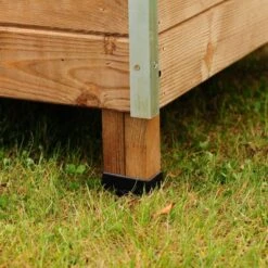 Poulailler Houdan XL Toit Shingle Noir 6 Poules Epicéa FSC -Chemin des Poulaillers Boutique poulailler houdan bois fsc pied rapproche 1