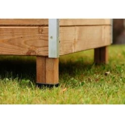 Poulailler Houdan XL Toit Shingle Noir 6 Poules Epicéa FSC -Chemin des Poulaillers Boutique poulailler houdan bois fsc pieds 1