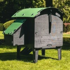 Poulailler Nestera Sur Pieds Taille S Plastique Recyclé 3 à 5 Poules 14 Poulailler Nestera Sur Pieds Taille S Plastique Recyclé 3 à 5 Poules -Chemin des Poulaillers Boutique poulailler plastique recycle nestera s profil arriere lum