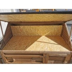 Poulailler Plymouth Toit Shingle Ouvrant 4 à 6 Poules Bois FSC -Chemin des Poulaillers Boutique poulailler plymouth bois fsc toit ouvert 1