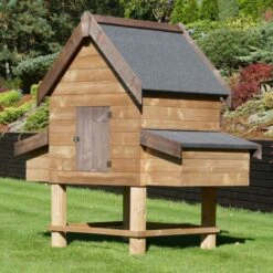 Poulailler Suisse XL Toit Shingle 8 à 10 Poules Bois Epicéa 21 Poulailler Suisse XL Toit Shingle 8 à 10 Poules Bois Epicéa -Chemin des Poulaillers Boutique poulailler suisse epicea arriere