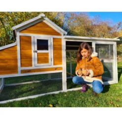 Poulailler Toit Renforcé M Toit Plastique 6 à 8 Poules -Chemin des Poulaillers Boutique poulailler toit renforce 6 a 8 poules ensemble