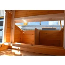 Poulailler Toit Renforcé S Toit Plastique 4 à 6 Poules -Chemin des Poulaillers Boutique poulailler toit renforce s vue interieur pondoir