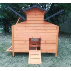 Poulailler Farmer L Toit En Tôle Ouvrant 4 à 6 Poules Bois FSC -Chemin des Poulaillers Boutique poulailler farmer l bois fsc ouvert vue face 1