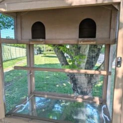 Volière Pour Oiseaux En Bois Double Toit Shingle 27 Volière Pour Oiseaux En Bois Double Toit Shingle -Chemin des Poulaillers Boutique voli re oiseaux ext rieur 2 parties focus nichoir partie haute