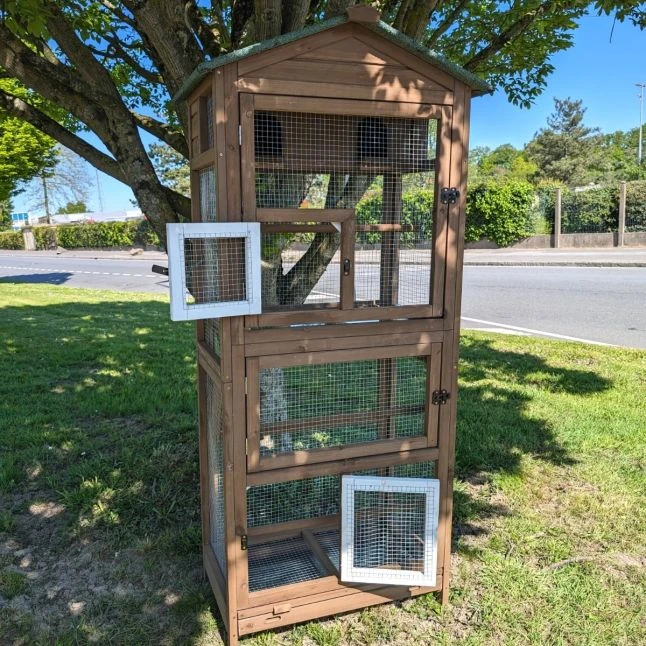 Volière Pour Oiseaux En Bois Double Toit Shingle 9 Volière Pour Oiseaux En Bois Double Toit Shingle – Image 7