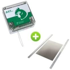 Portier électronique Poulailler AXT VSDB Et Trappe En Aluminium Taille Large